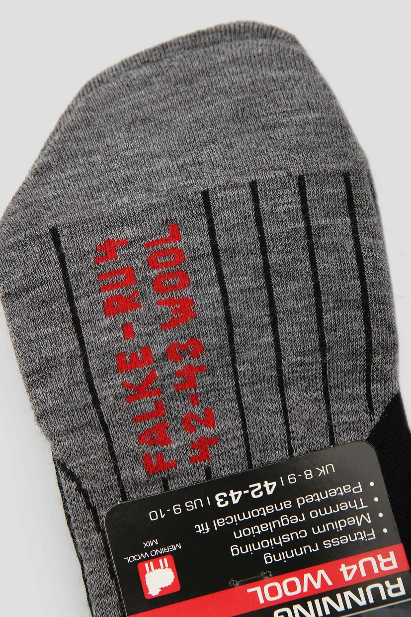 Чоловічі сірі шкарпетки для бігу RU4 WOOL 3