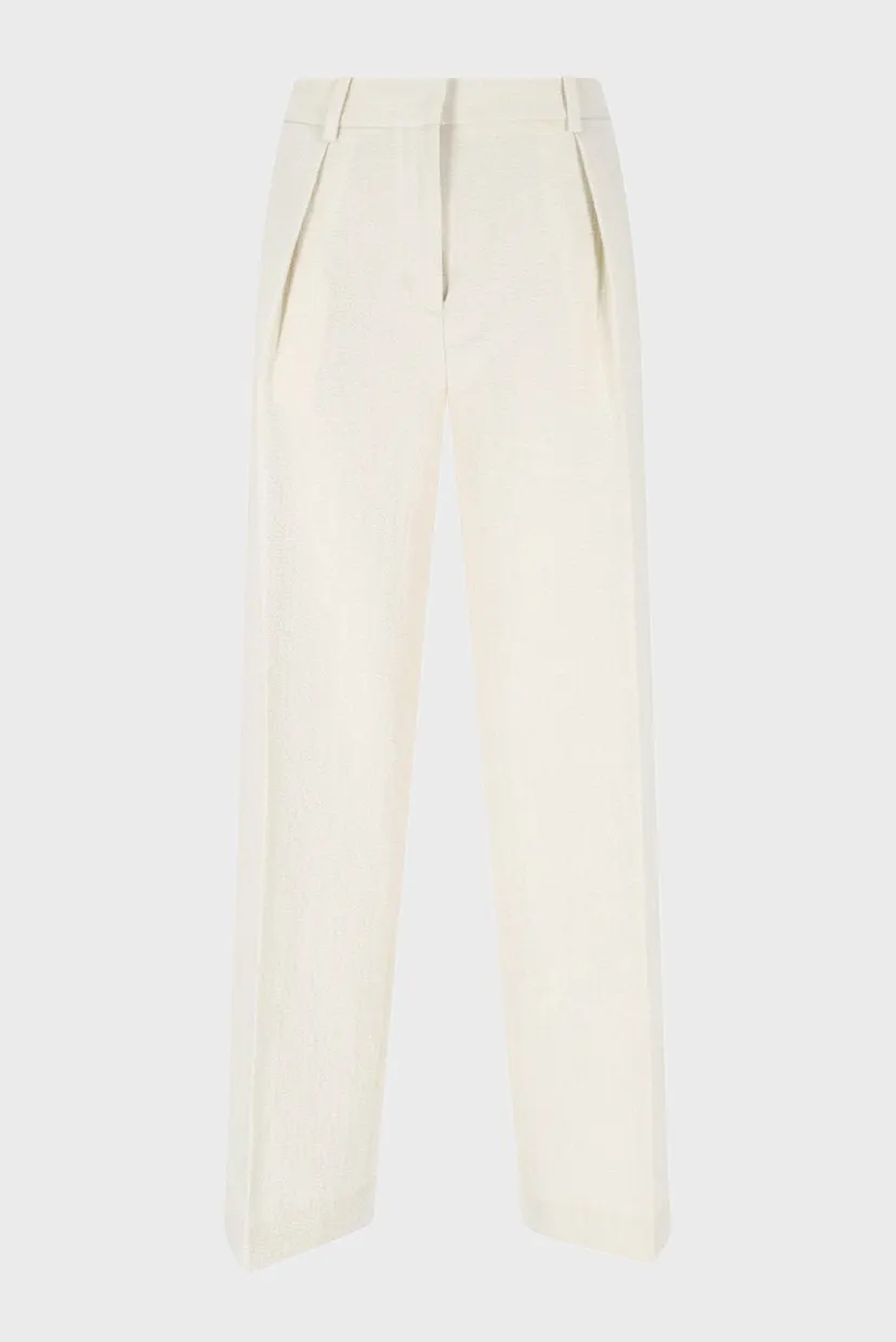 Женские белые брюки SOFT SEERSUCKER WIDE LEG 5