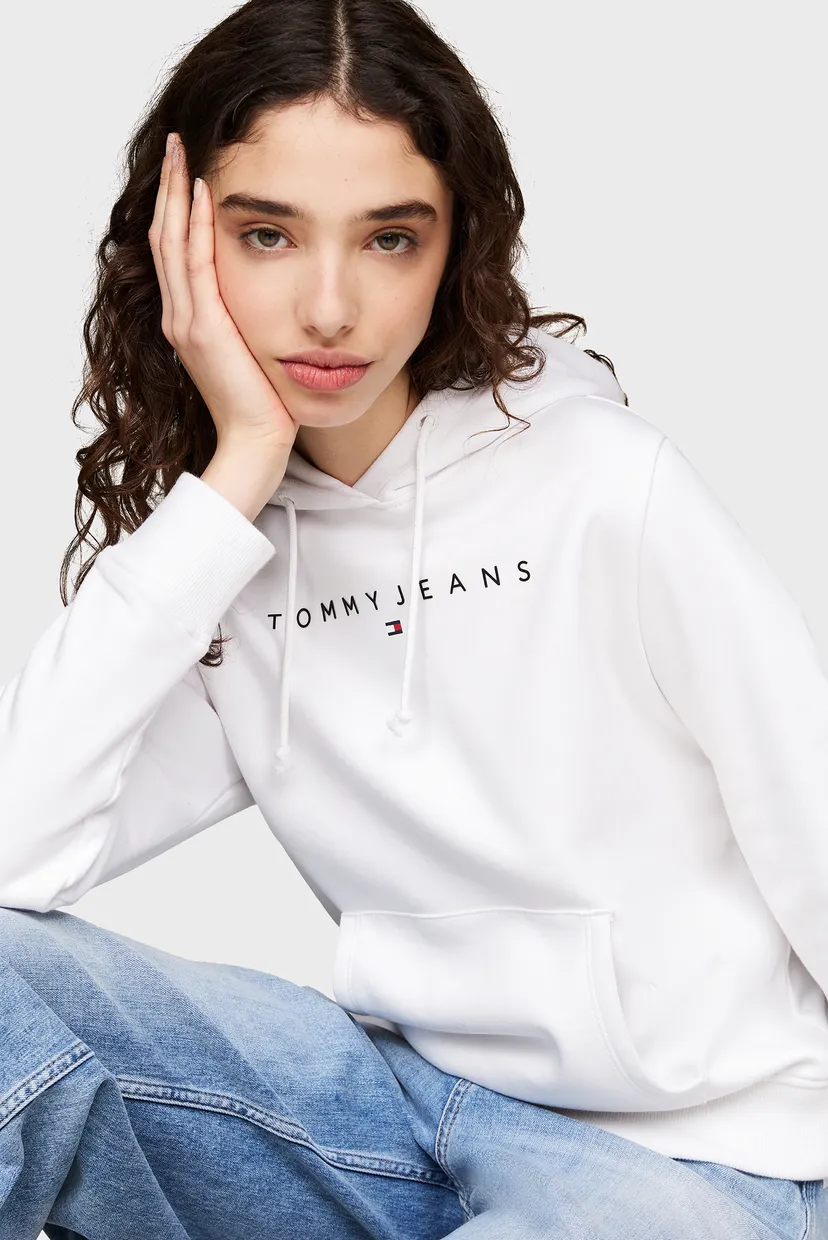 Женское белое худи TJW REG LINEAR HOODIE 4