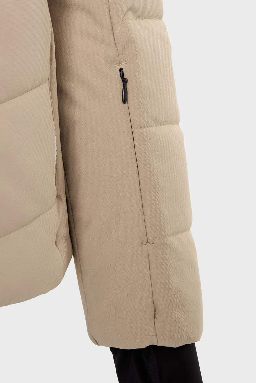 Жіноча бежева лижна куртка JACKET ZIP HOOD MECHANICAL STR 6