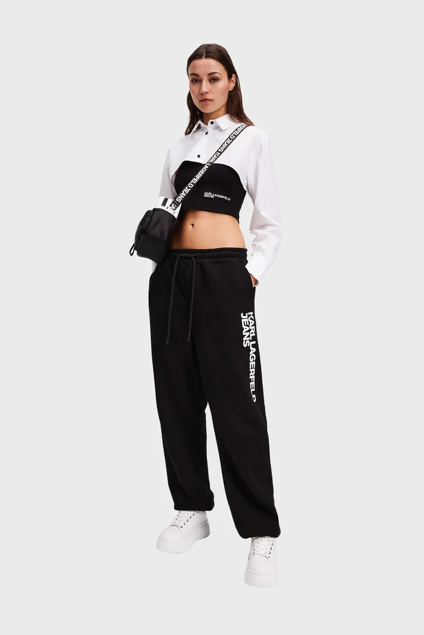 Женские черные спортивные брюки KLJ TEXT LOGO SLIM SWEATPANT 4