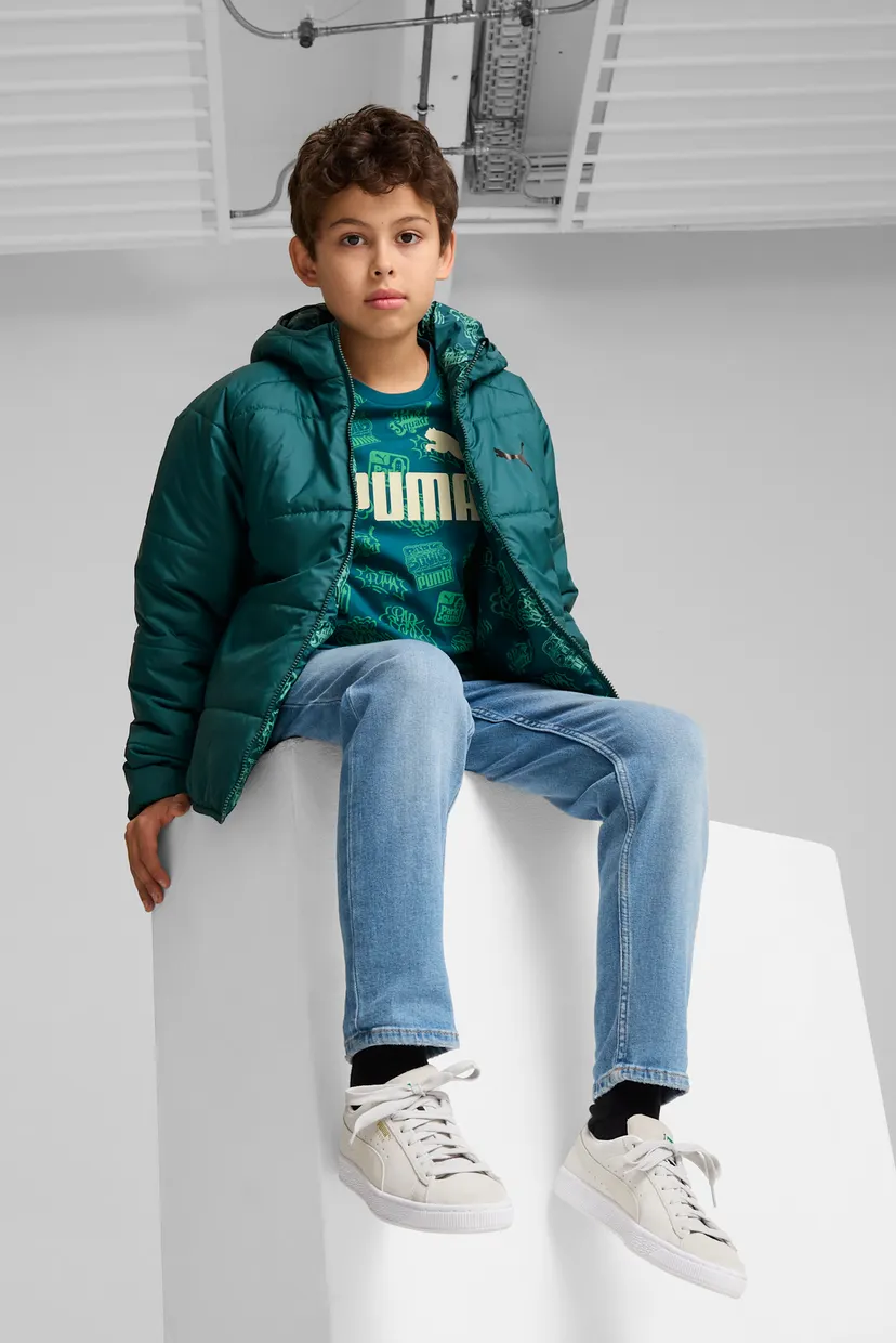 Детская зеленая двусторонняя куртка Reversible Puffer Jacket Youth