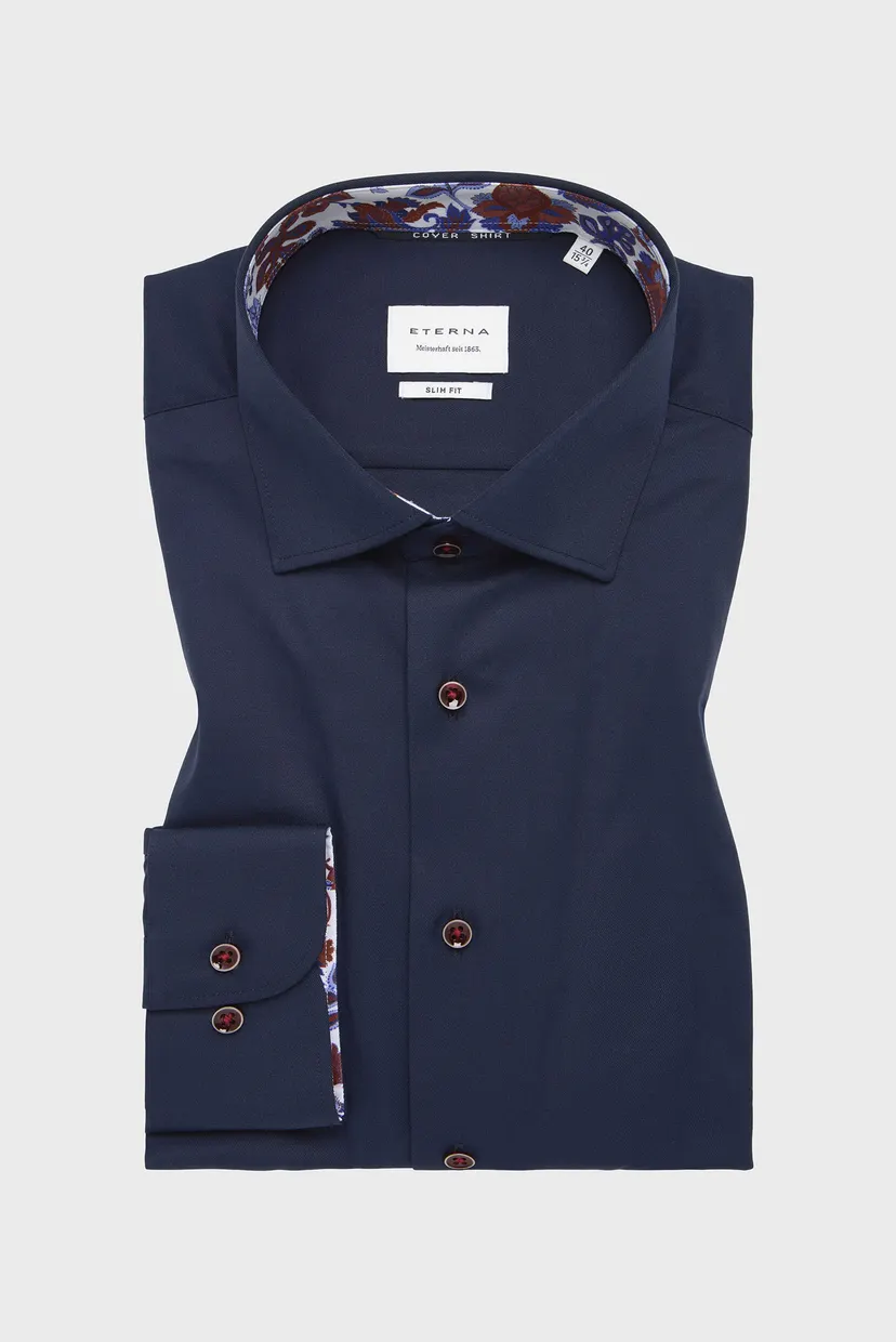Чоловіча темно-синя сорочка SLIM FIT 5