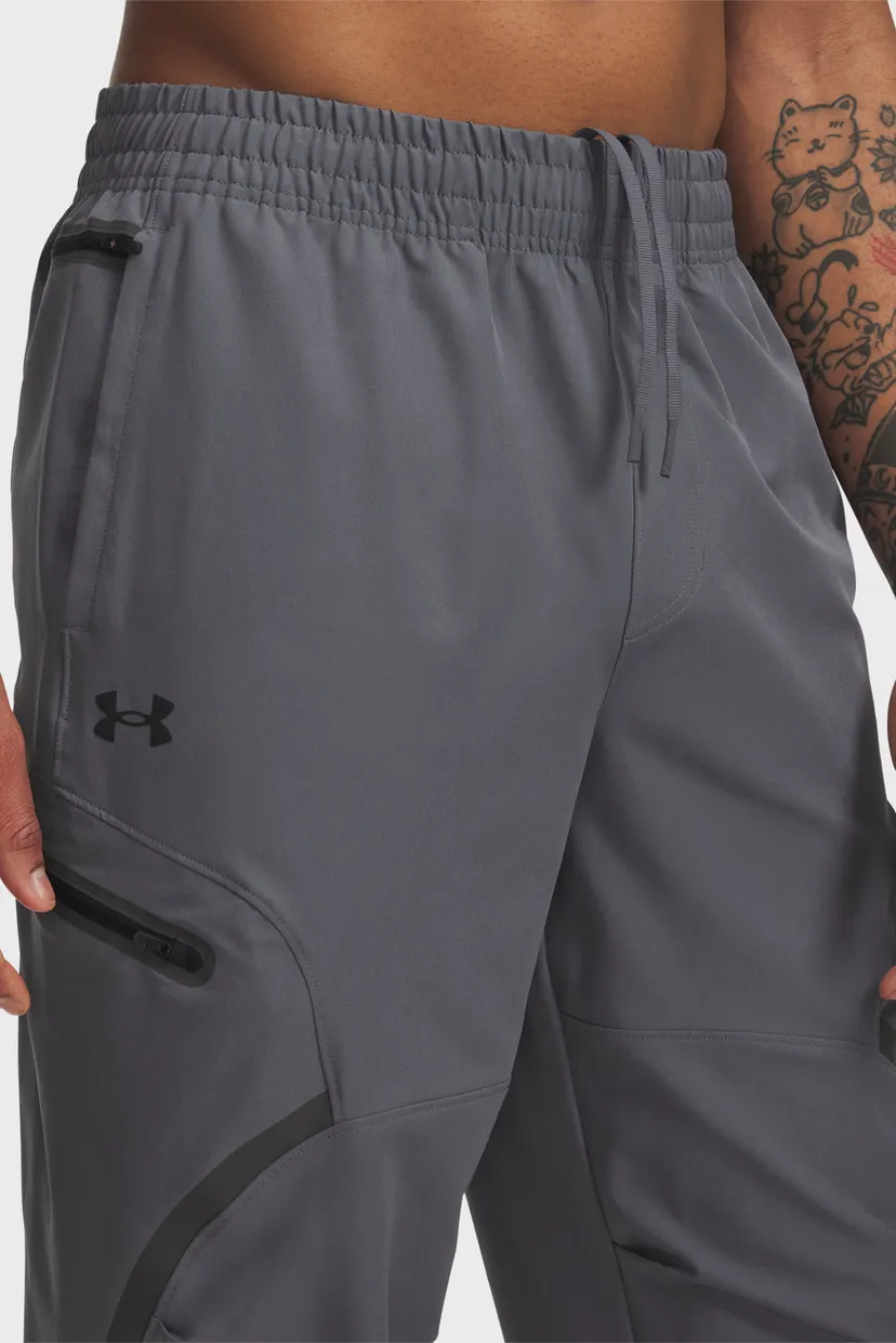 Чоловічі сірі спортивні штани UA Unstoppable Cargo Pant 4
