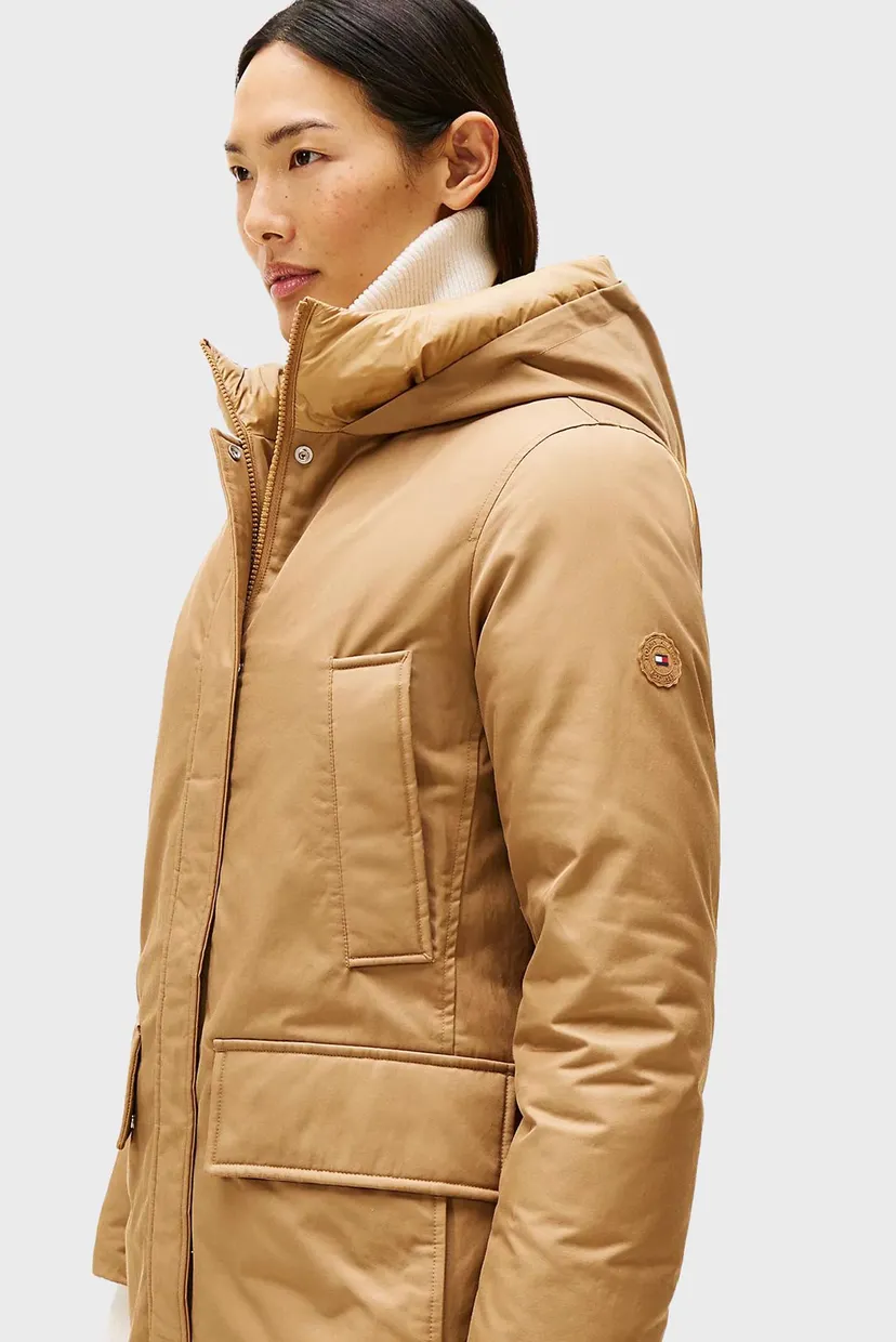 Женская бежевая парка PADDED 4