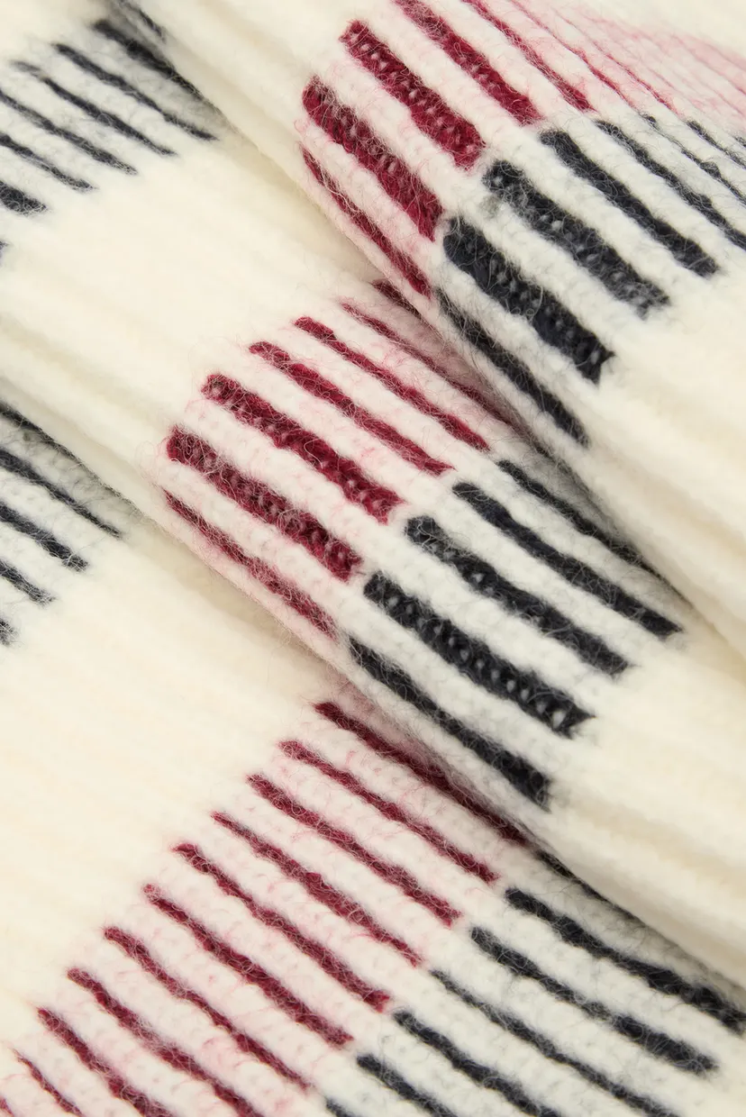Женский белый шарф TH VARSITY SKI SCARF 3