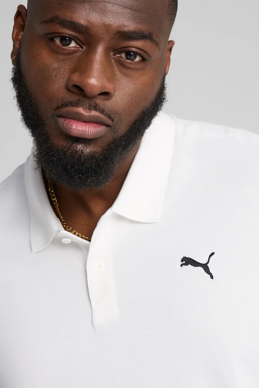 Мужское белое поло Essentials Pique Polo Men 4