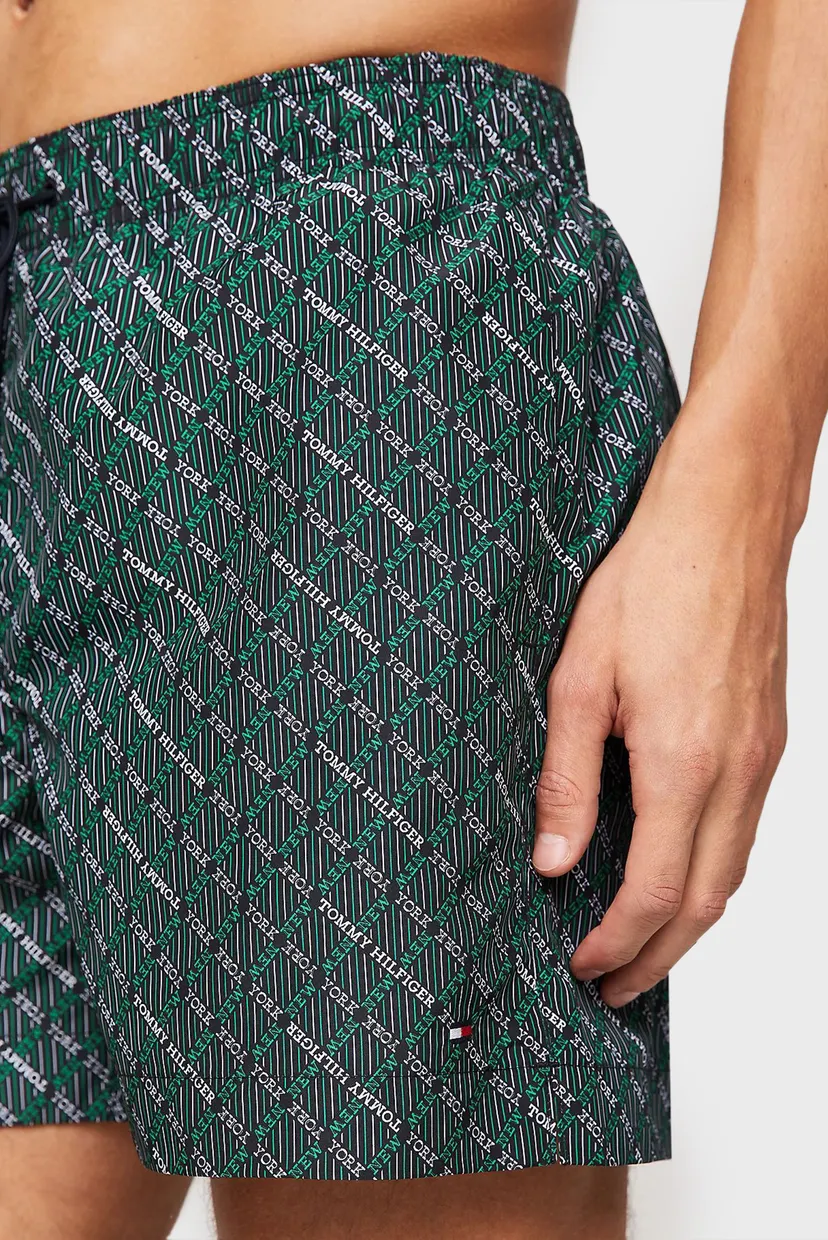 Мужские черные плавательные шорты с узором MEDIUM DRAWSTRING PRINT 4