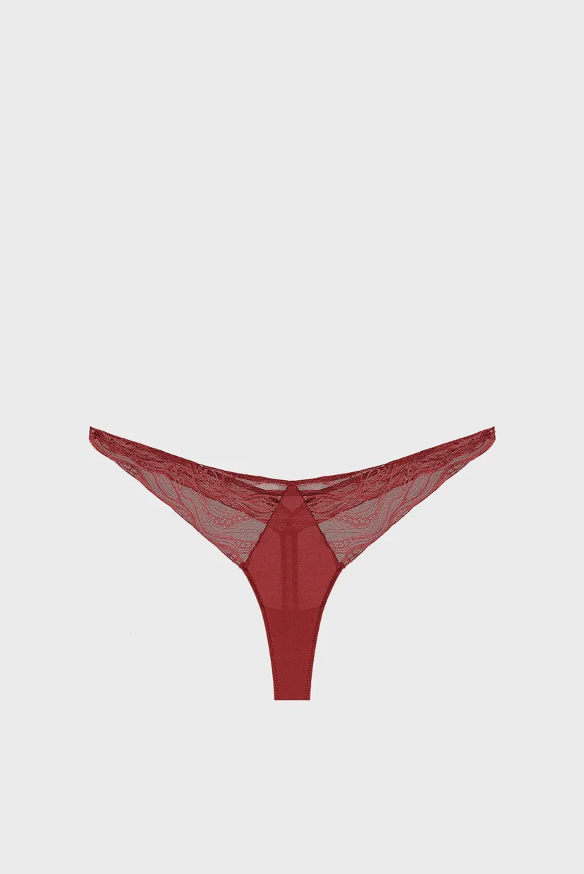 Жіночі теракотові трусики THONG 5