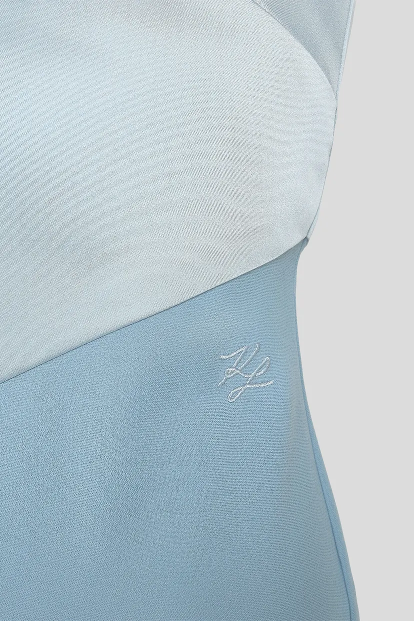 Женское голубое платье KARL CHARM SATIN DRESS 5