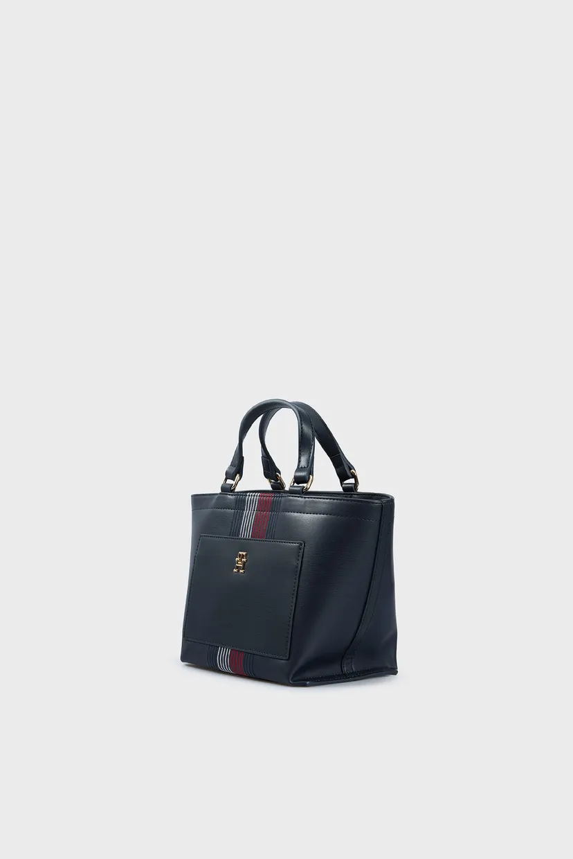 Женская темно-синяя сумка TH DISTINCT MINI TOTE CORP 3