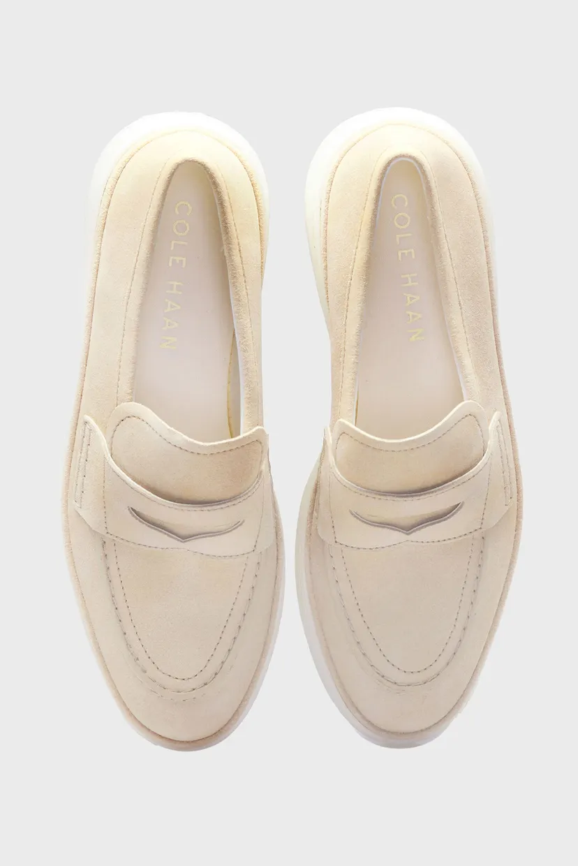 Жіночі бежеві шкіряні лофери ØriginalGrand City Platform Penny Loafer 3