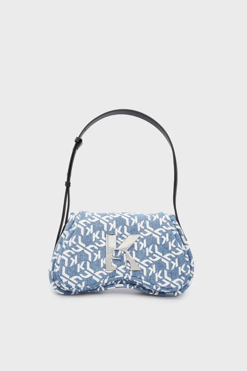 Женская синяя джинсовая сумка с узором SUNGLASS DENIM SHOULDER BAG