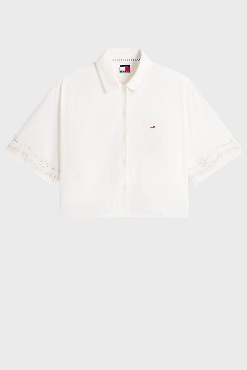 Женская белая рубашка BRODERIE 5