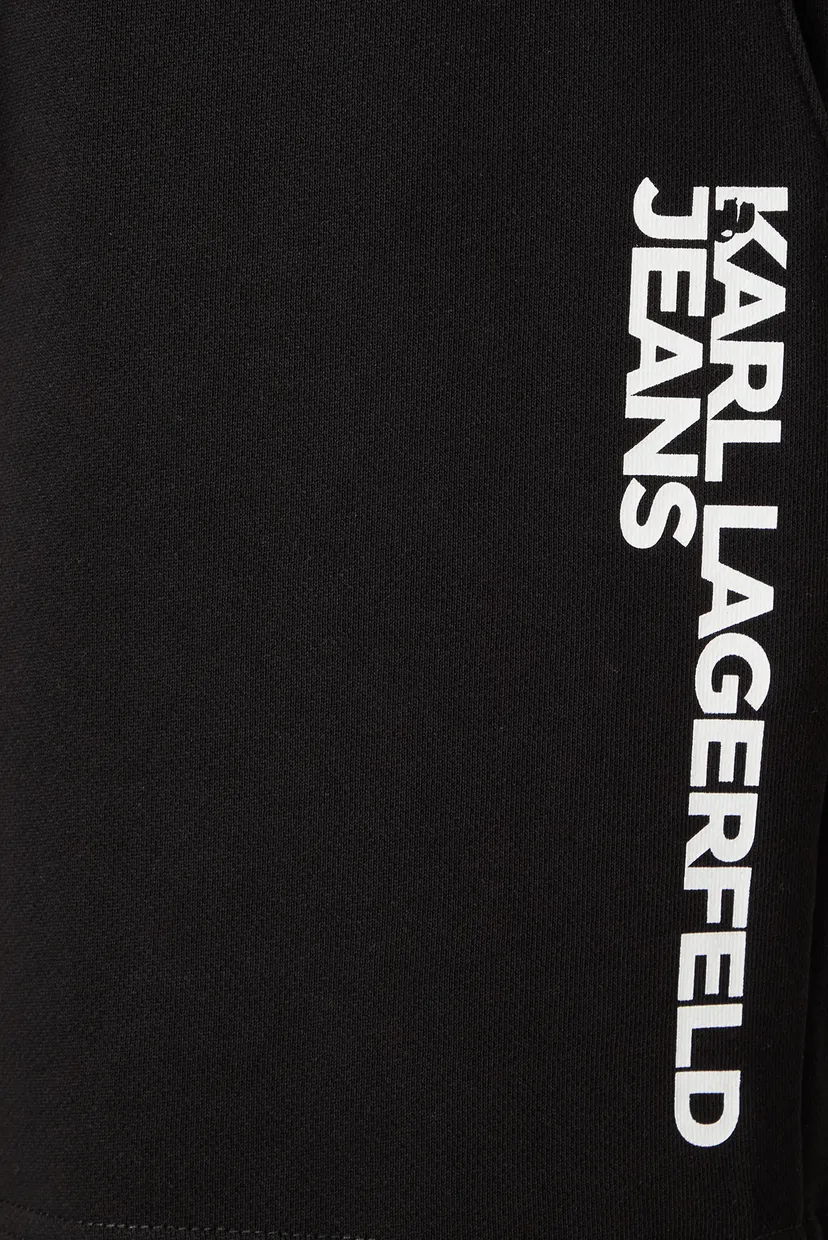 Чоловічі чорні шорти text logo sweatshort 3