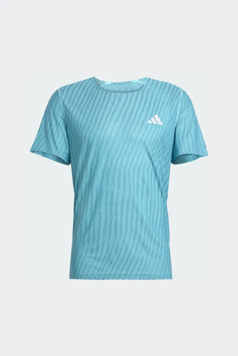 Мужская бирюзовая футболка в полоску Adi365 Running CLIMACOOL+ 7