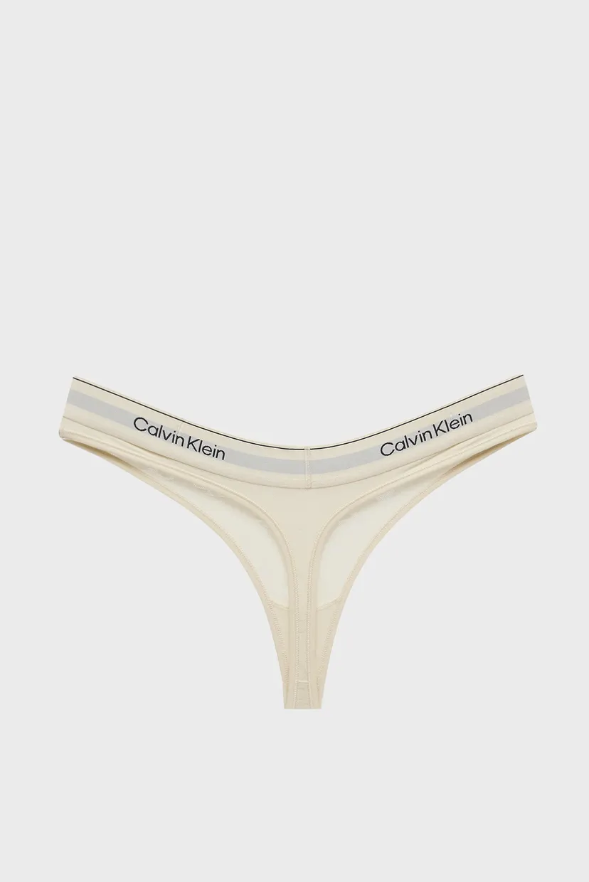 Женские белые трусики THONG 9