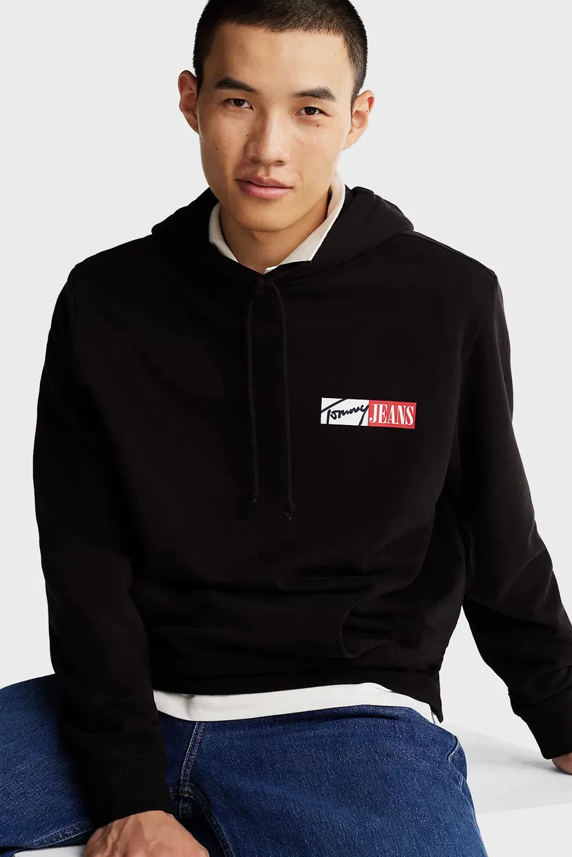 Чоловіче чорне худі TJM REG ENTRY GRAPHIC HOODIE EXT 4