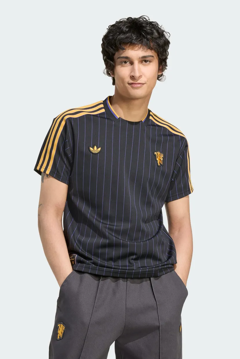Чорна футболка у смужку Manchester United Terrace Icons (унісекс) 5