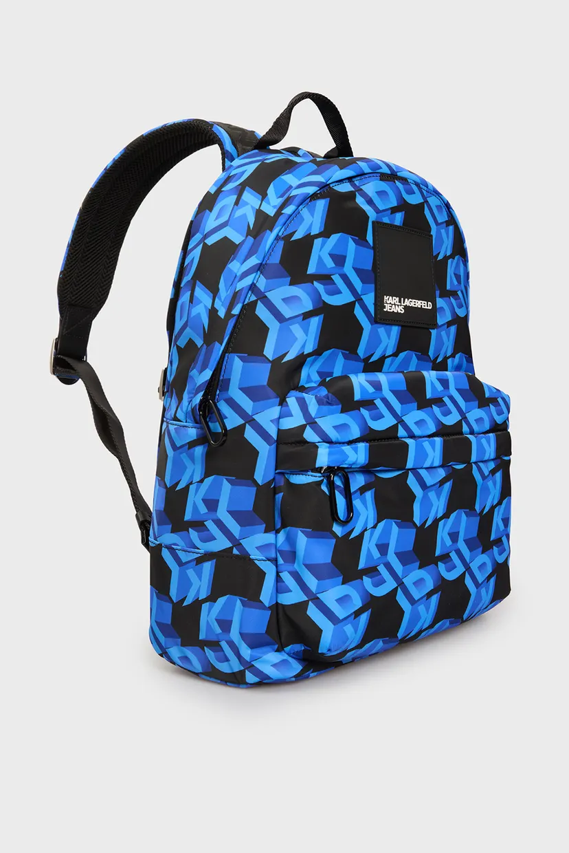 Чоловічий синій рюкзак з візерунком urban nylon backpack 3