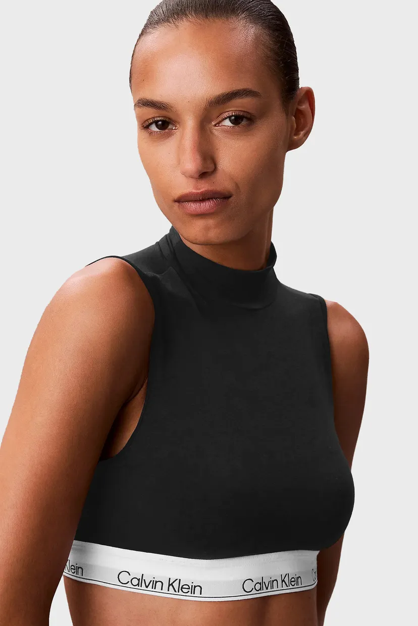 Жіночий чорний топ LIGHTLY LINED MOCKNECK BRALETTE 4