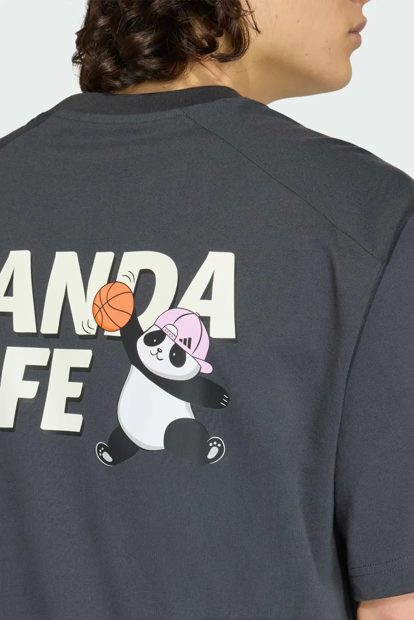 Чоловіча темно-сіра футболка PANDA CHILL HOOP GRAPHIC 5