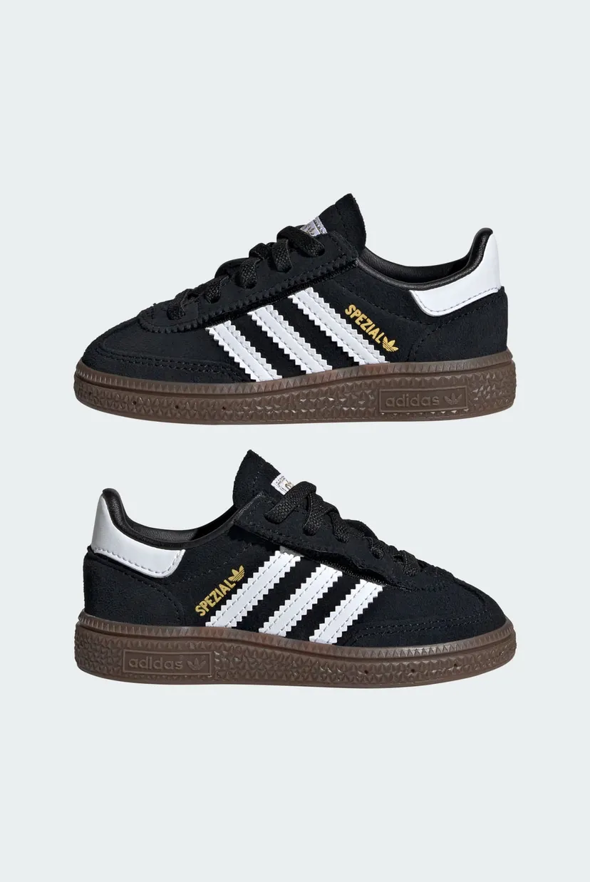 Детские черные замшевые сникерсы Handball Spezial Comfort Closure Elastic Lace Kids 7