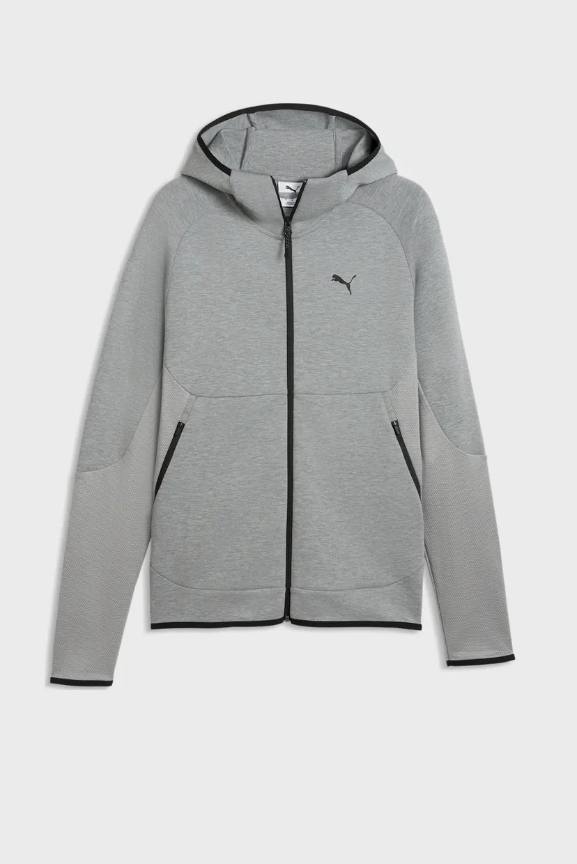 Мужская серая спортивная кофта PUMATECH Elevated Slim Full-Zip Hoodie Men 4
