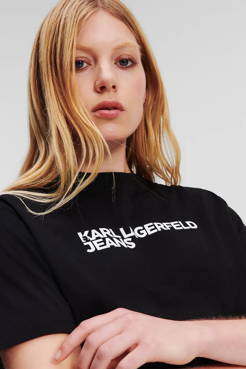 Жіноча чорна футболка KLJ REGULAR SSLV TEE 4
