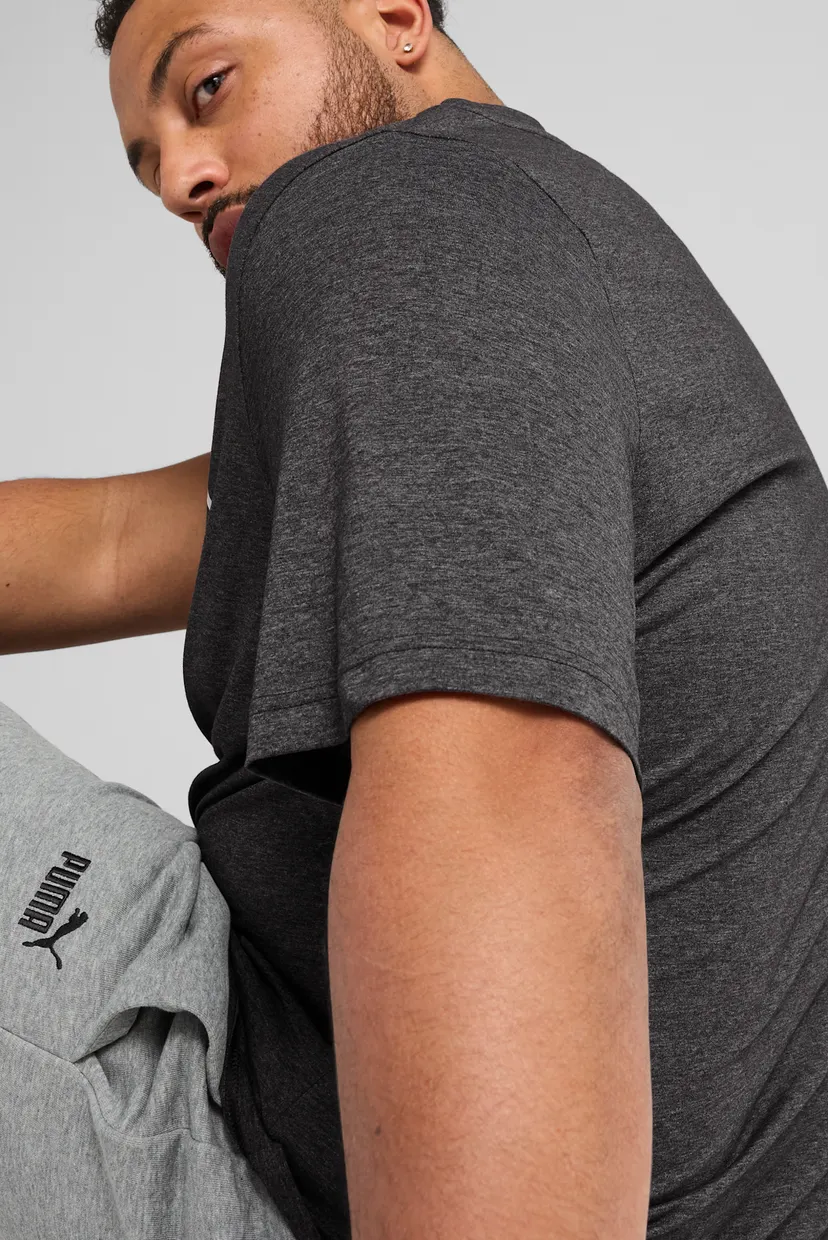Чоловіча сіра футболка Essentials No. 1 Logo Heather Tee Men 5