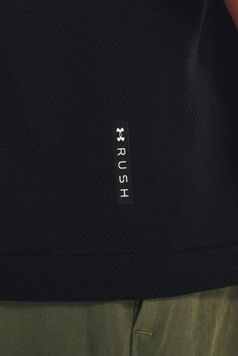 Чоловіча чорна футболка UA Rush Seamless Legacy SS 4