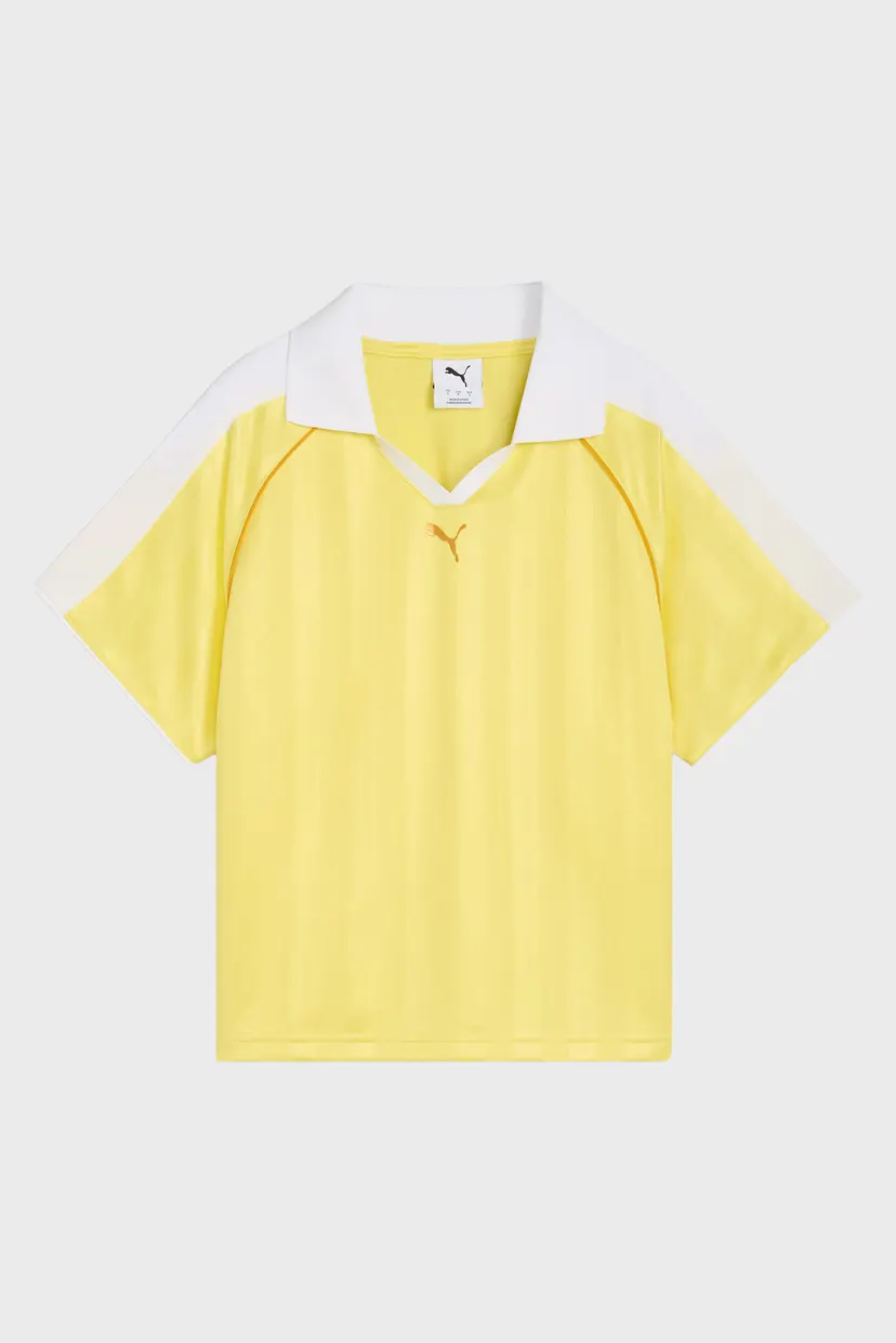 Женская желтая футболка T7 Relaxed Football Jersey Women 4