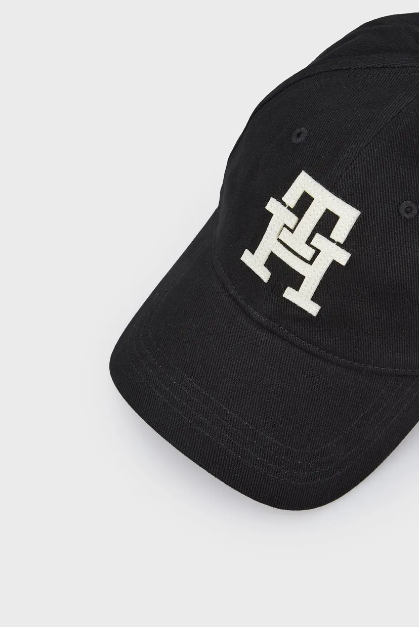 Чоловіча чорна кепка TH IMD COTTON 6 PANEL CAP 3