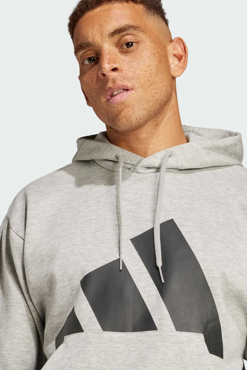 Мужское серое худи Essentials Big Logo Fleece 4