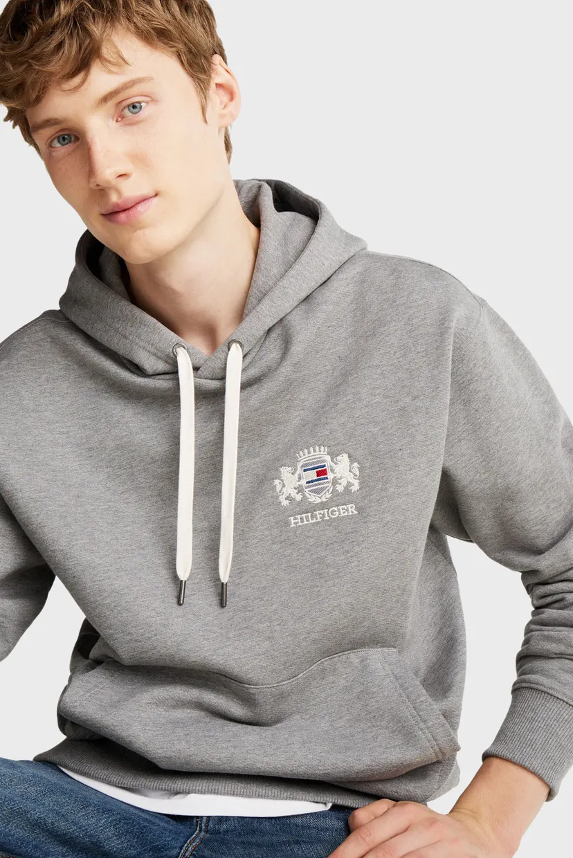 Чоловіче сіре худі HILFIGER SMALL CREST 4
