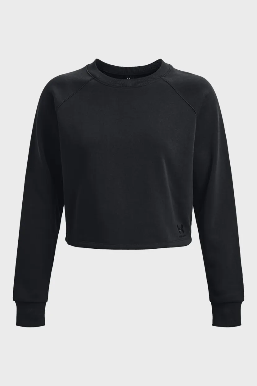 Женский черный свитшот UA Crop Terry LS BTG 5