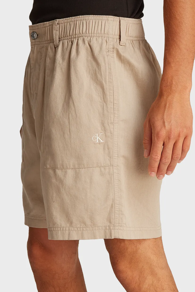 Чоловічі бежеві шорти LINEN 4