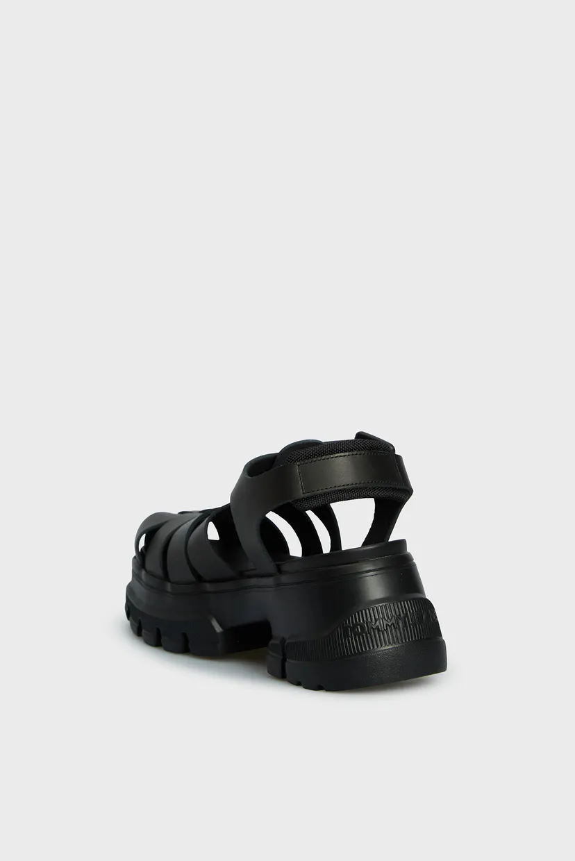 Женские черные кожаные сандалии TJW FISHERMAN SANDAL 5