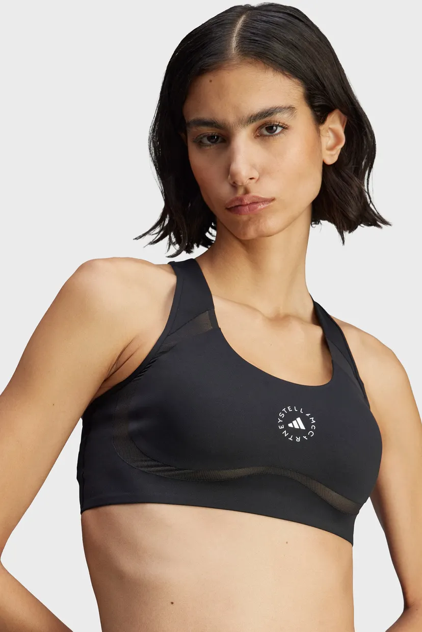 Жіночий чорний топ adidas By Stella McCartney Power Impact Training Medium Support 4