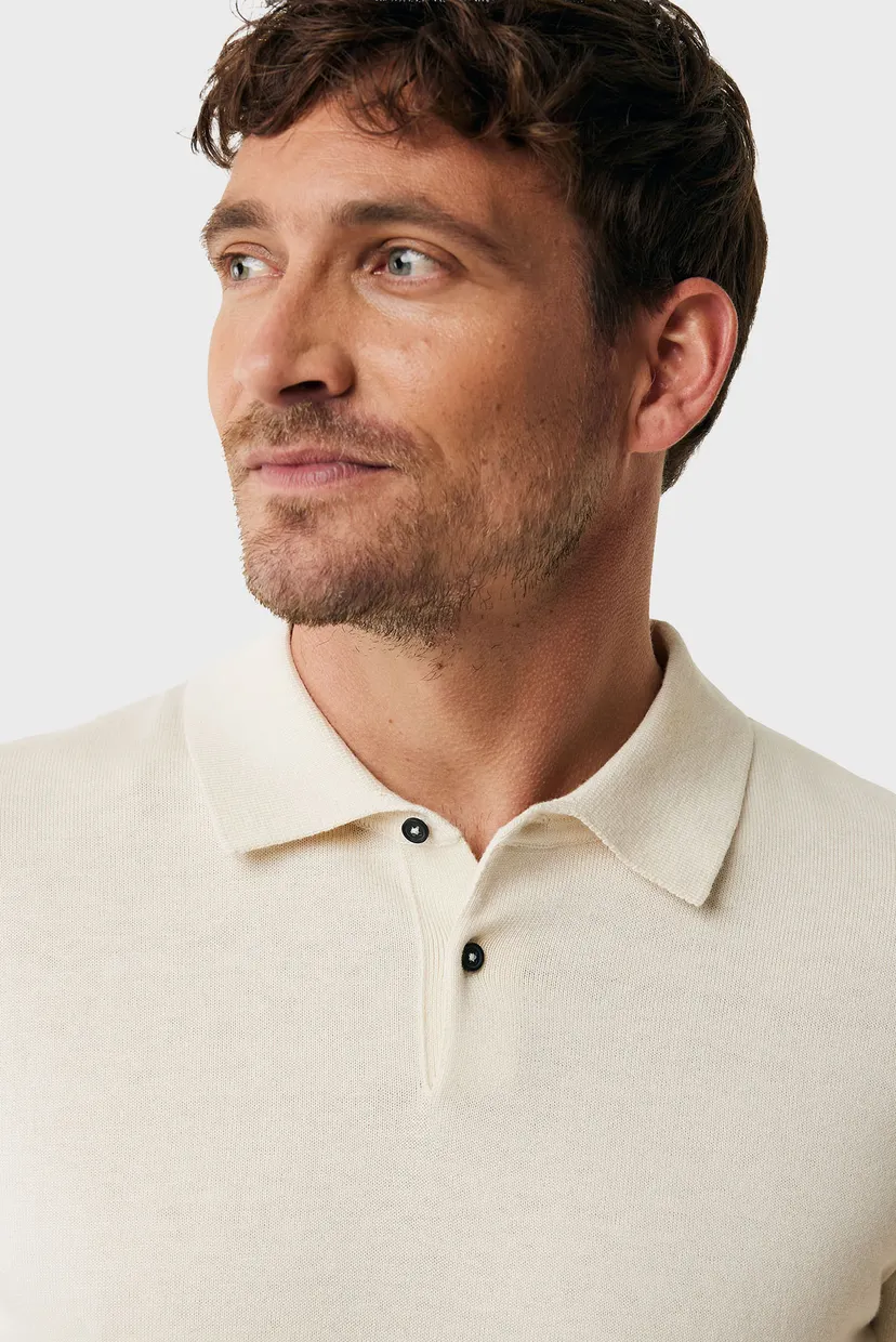Чоловіче біле поло GIUSEPPE Premium knit polo 4