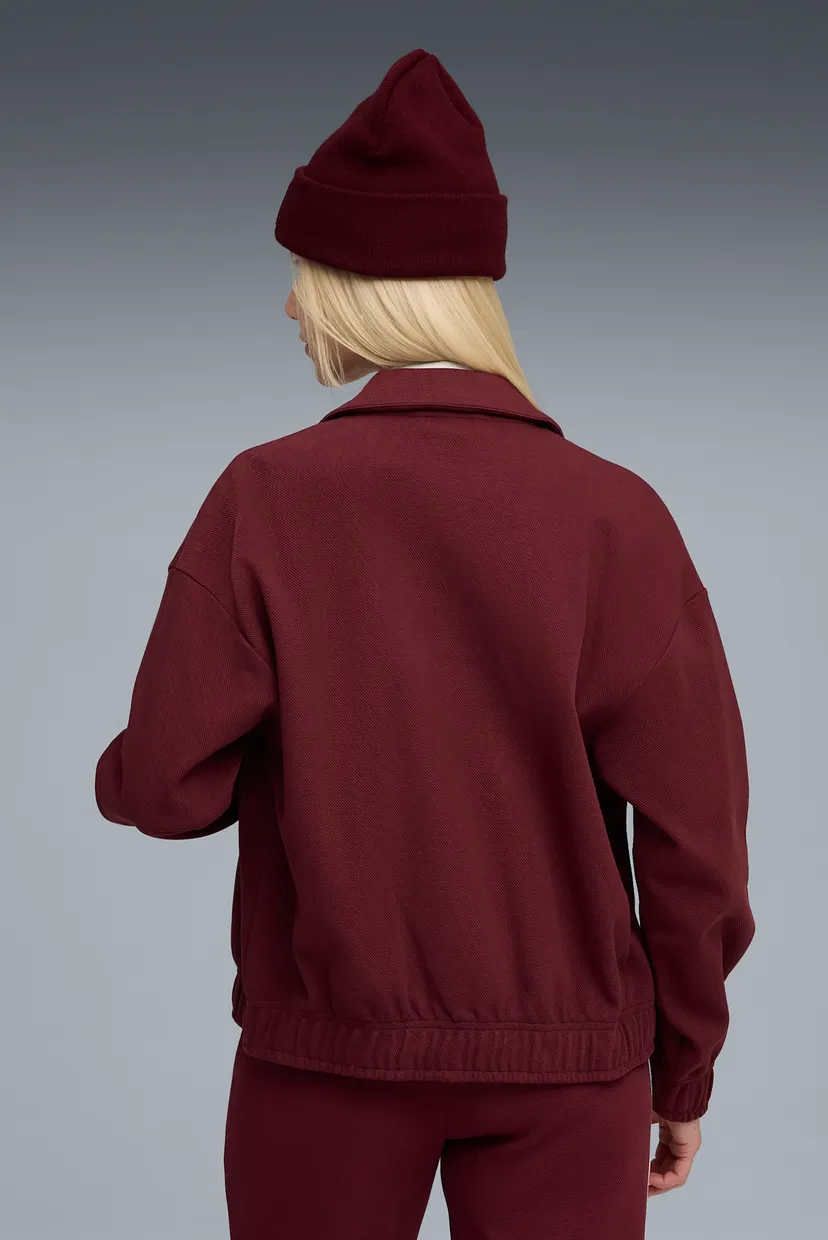 Женская бордовая спортивная кофта T7 Relaxed Track Jacket Women 4