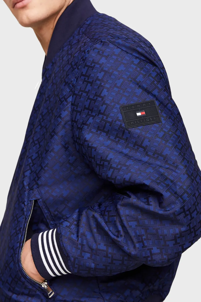 Чоловічий темно-синій двосторонній бомбер REVERSIBLE VARSITY JACKET 6