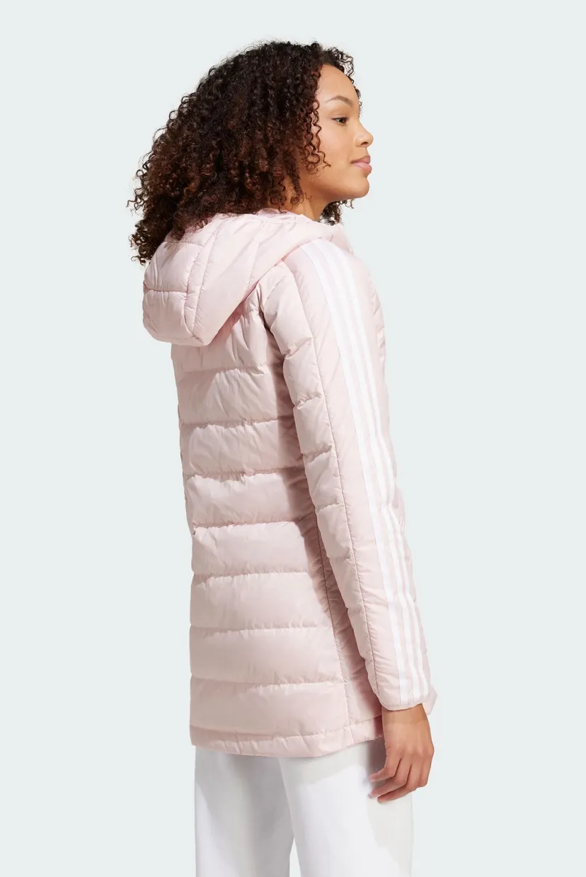 Женский пудровый пуховик Essentials 3-Stripes Light Down 3