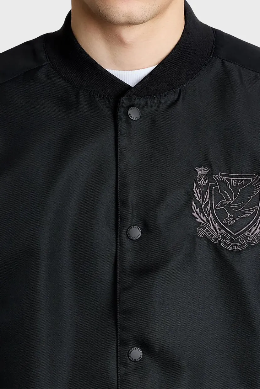 Мужской черный бомбер CREST VARSITY 4