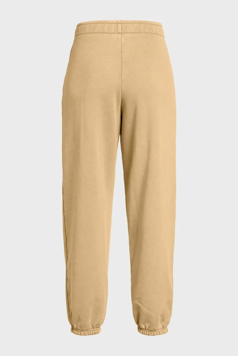 Женские бежевые спортивные брюки UA Icon HWT Flc OS Pant 6