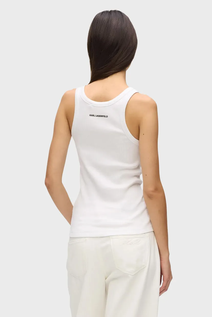 Женская белая майка IKON RIBBED 3