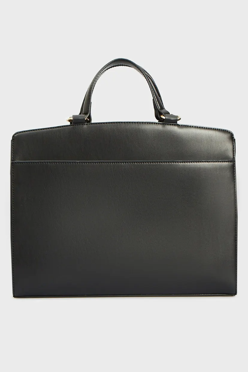 Женская черная сумка TH MONOTYPE SATCHEL 4