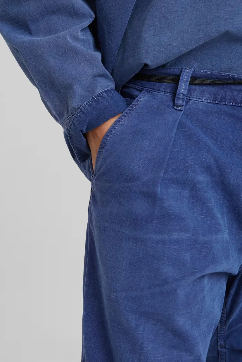 Мужские синие джинсы Pleated Denim 4