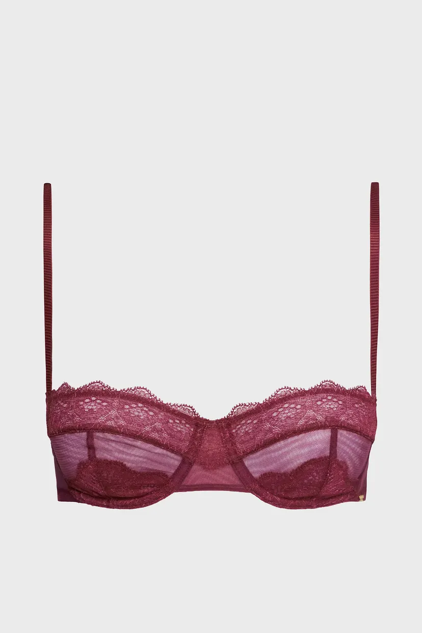 Жіночий бордовий бюстгальтер UNLINED BALCONETTE 6