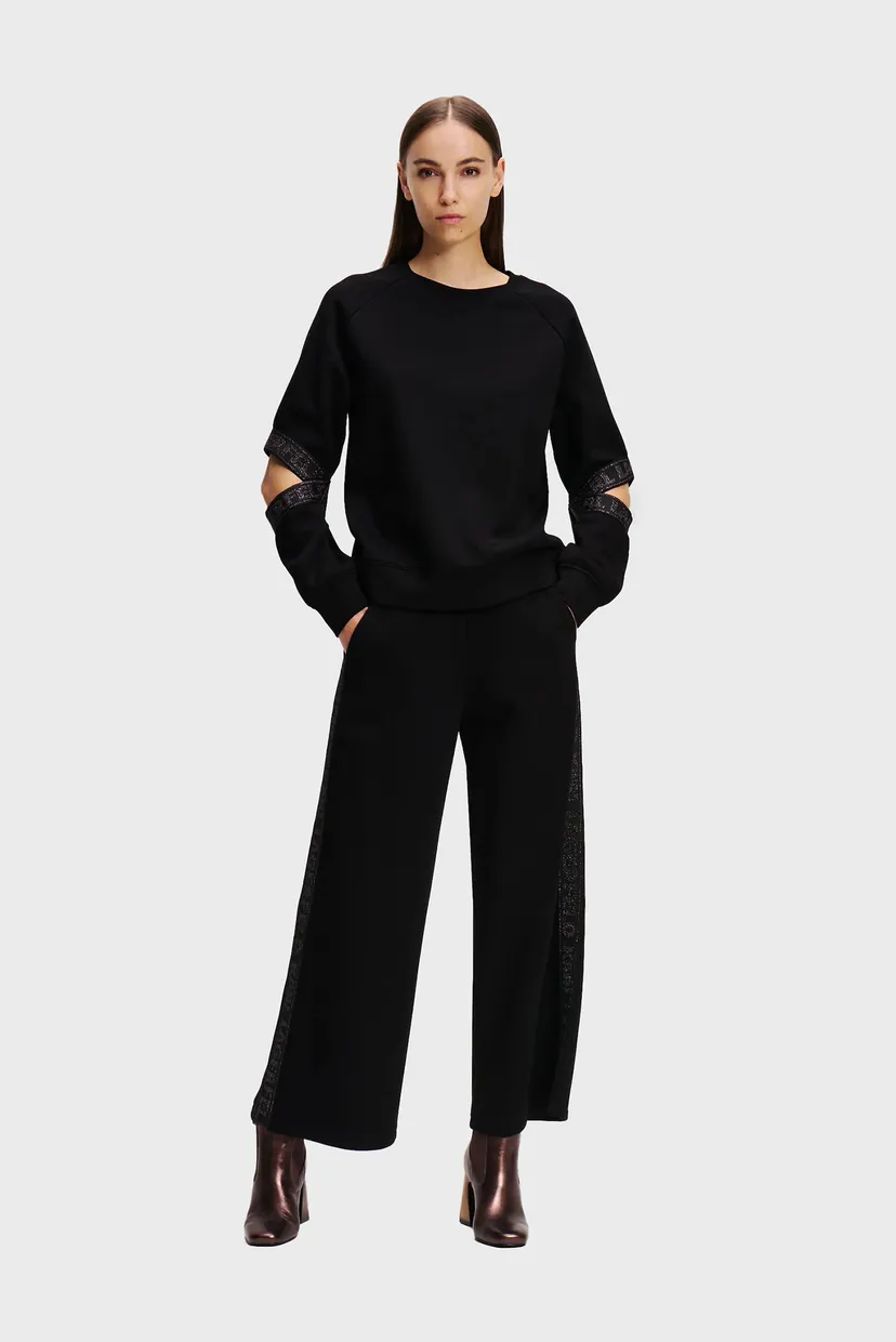 Женские черные кюлоты GLITTER LOGO TAPE CULOTTES 4